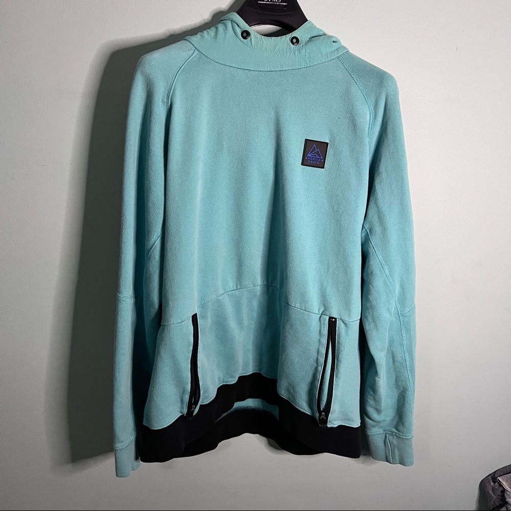 Teal American Eagle Sweatshirt - Mens XL
